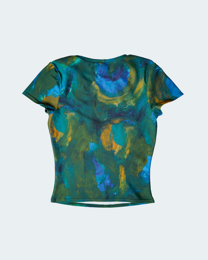 Marina Baby Tee - Peacock