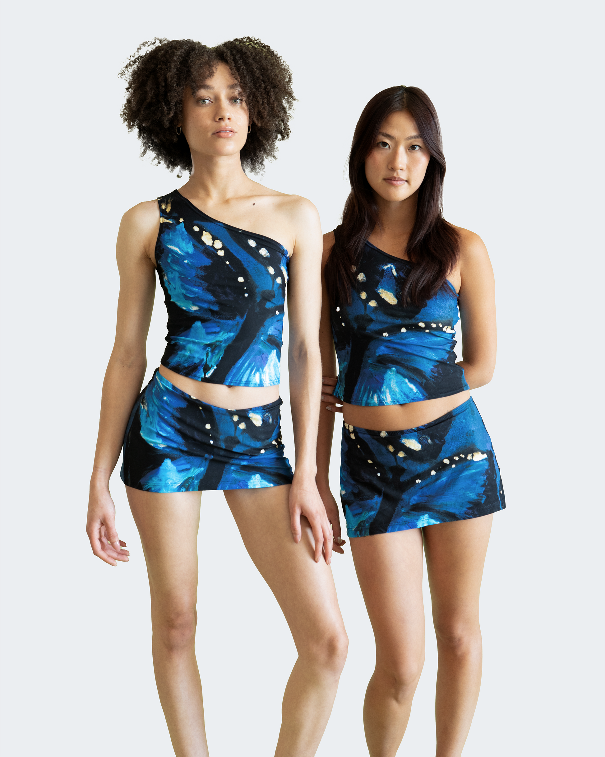 South Coast Miniskirt - Blue Butterfly – Yinka