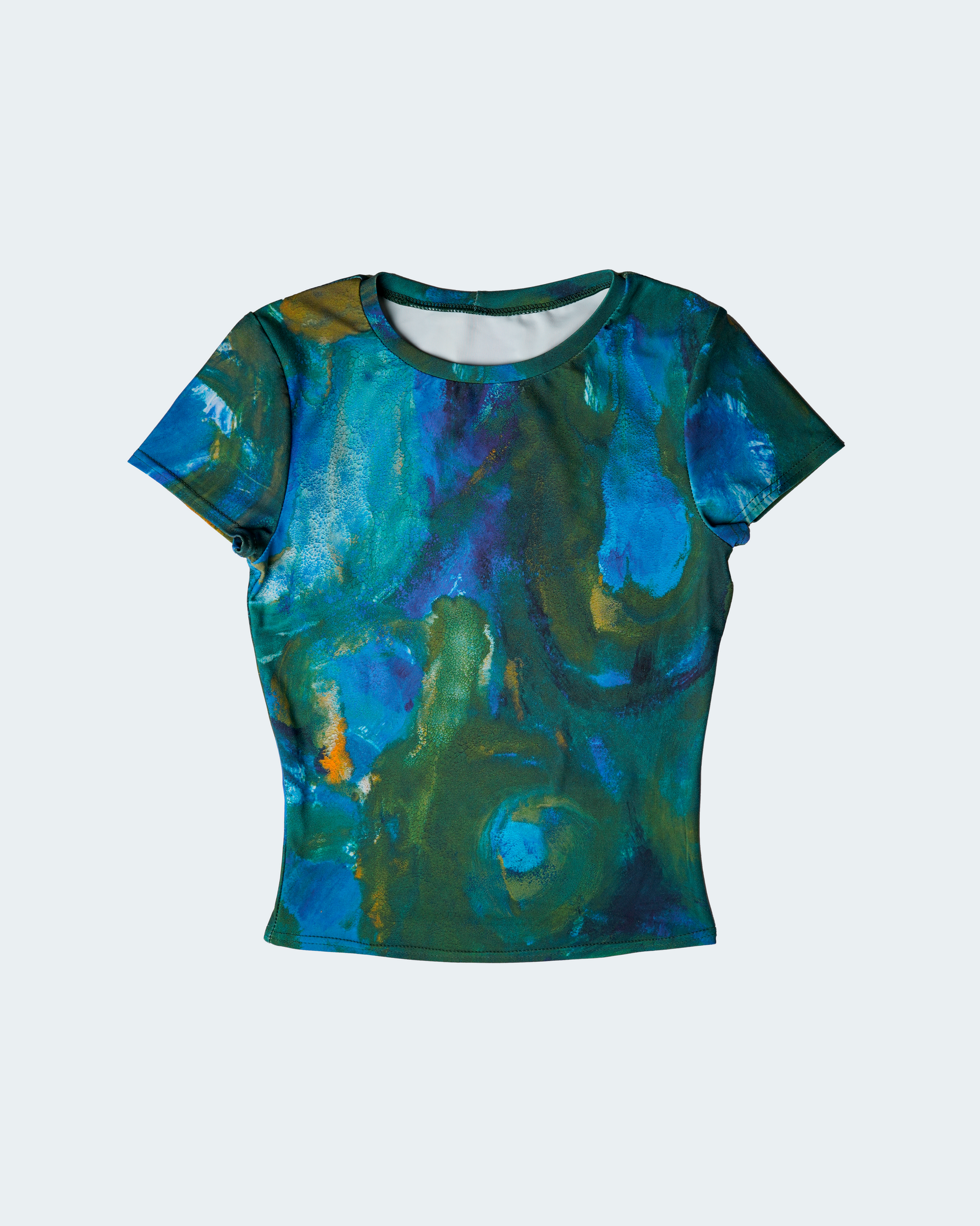 g.o.a peacock print t shirt y2k・グランジ Marina Baby Tee - Peacock – Yinka
