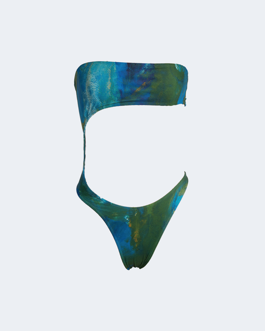Cut-Out One Piece - Peacock