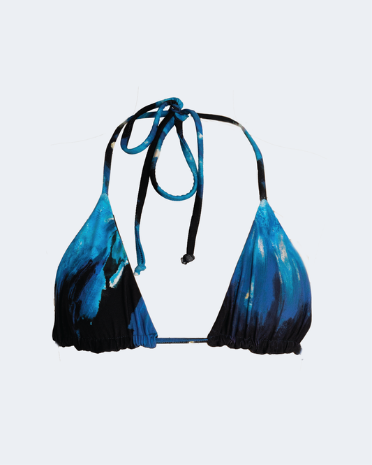 Triangle Bikini Top - Blue Butterfly